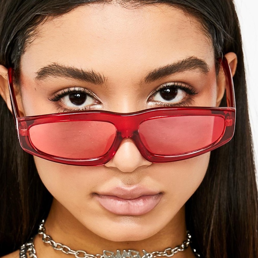 Dolls Kill flammin miss y2k red sunglasses